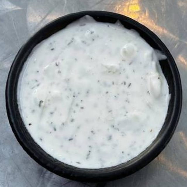 Mint cucumber yogurt.